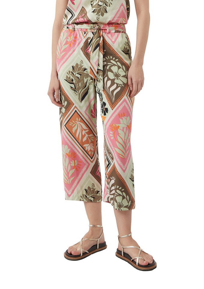 comma 7/8-Hose mit floralem Muster von comma