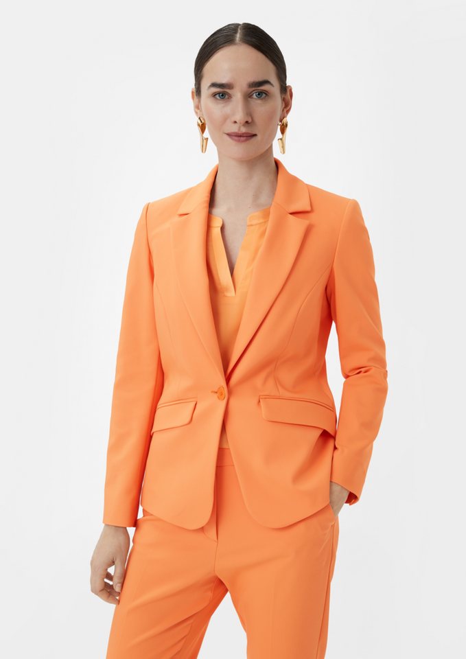 Comma Blusenblazer Blazer aus Baumwollmix Logo von Comma