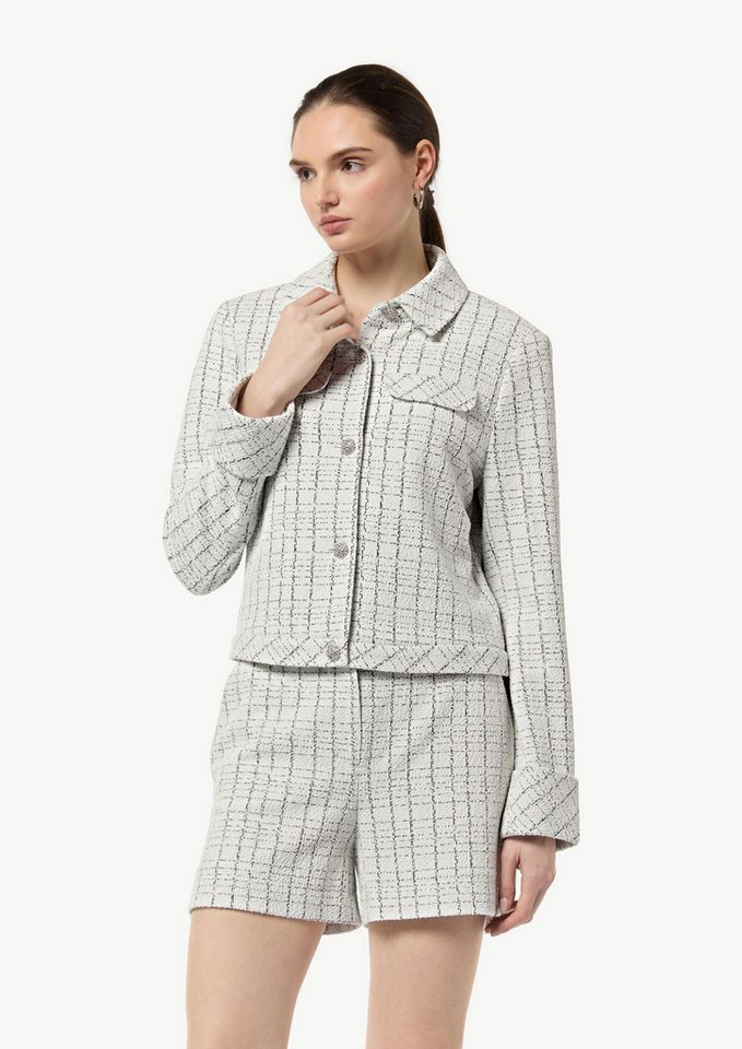 comma Jackenblazer Indoor-Jacke Bouclé-Jerseyjacke mit Metallic-Garn von comma