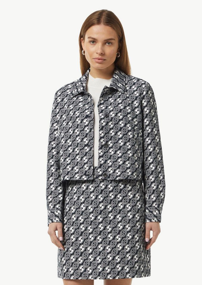 comma Jackenblazer Indoor-Jacke Kurze Jacquard-Jacke mit Icon-Muster (1-tlg) von comma