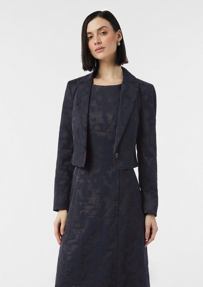 comma Jackenblazer Indoor-Blazer Kurzer Jacquard-Blazer von comma