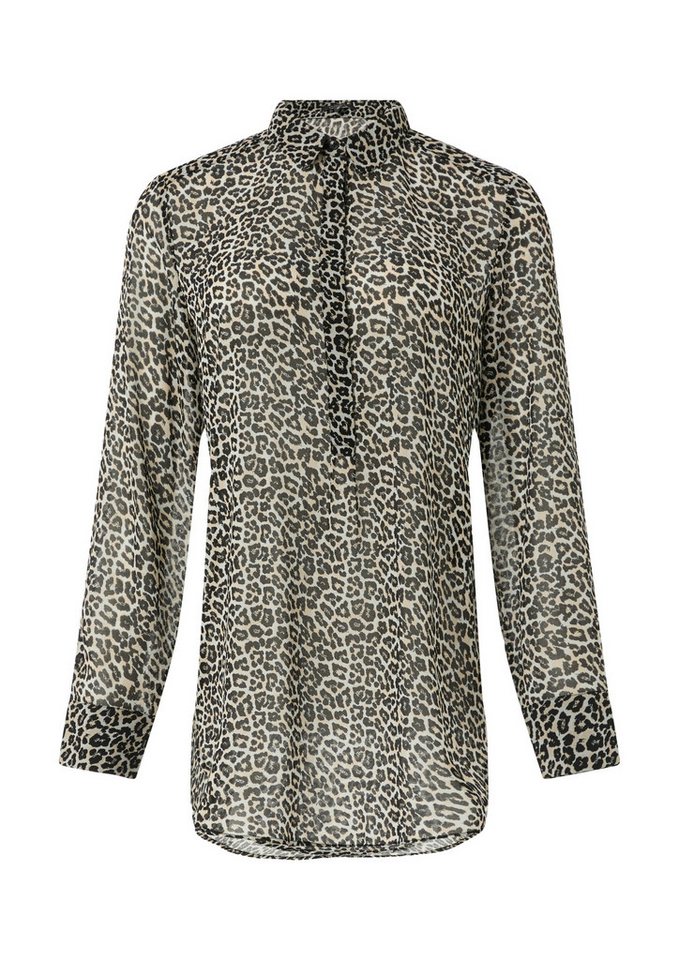 Comma Blusentop Bluse mit Leopardenmuster - Regular Fit von Comma