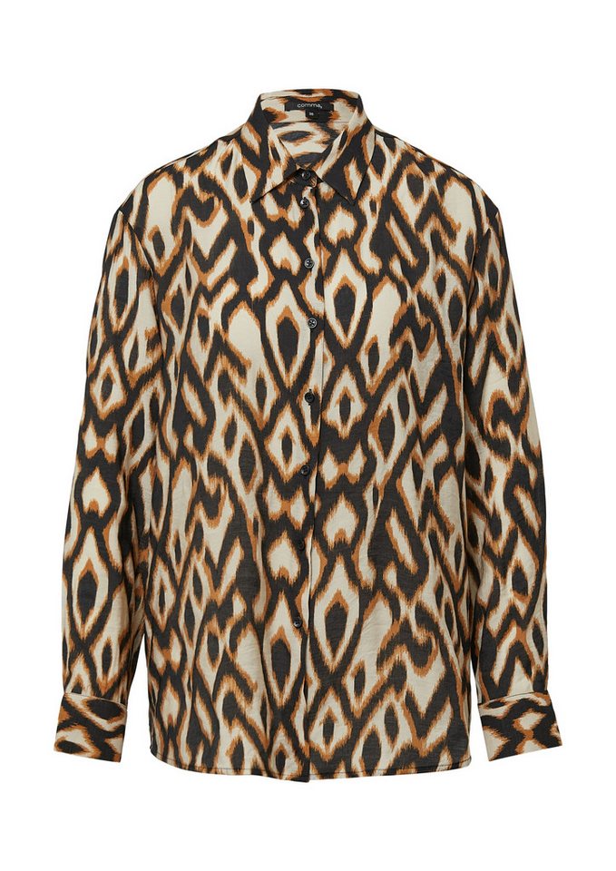 Comma Blusentop Hemdbluse mit Alloverprint - Regular Fit von Comma