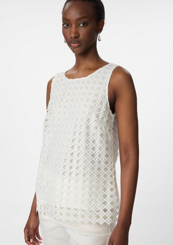 comma Blusentop Bluse Elegantes Blusentop aus Spitze von comma