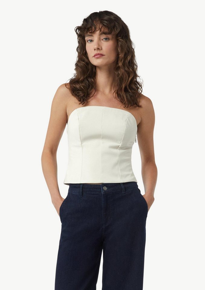 comma Blusentop Bluse Hochwertige Corsage mit seitlichem Reißverschluss von comma