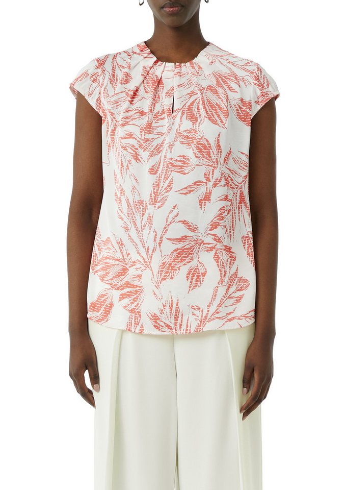 Comma Kurzarmbluse mit All-Over Print Comma Kurzarmbluse mit All-Over Print von Comma
