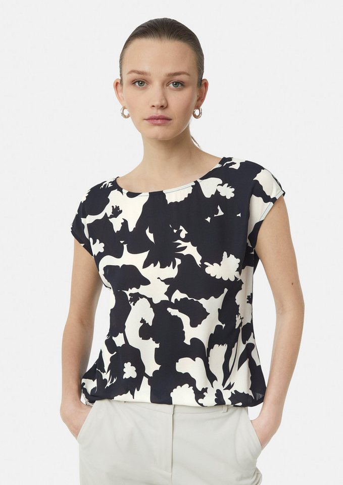 comma Kurzarmshirt Blusenshirt im Fabricmix von comma