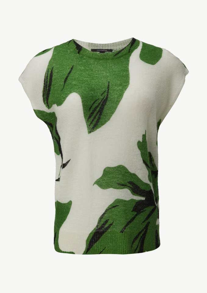 comma Kurzarmshirt Strickpullunder mit All-over-Print Artwork comma Kurzarmshirt Strickpullunder mit All-over-Print Artwork von comma