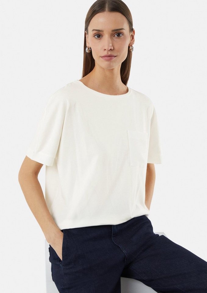 comma Kurzarmshirt T-Shirt T-Shirt aus Baumwollmix mit aufgesetzter Tasche comma Kurzarmshirt T-Shirt T-Shirt aus Baumwollmix mit aufgesetzter Tasche von comma