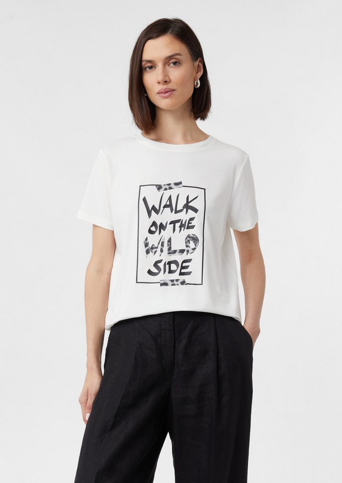 comma Kurzarmshirt T-Shirt T-Shirt aus Baumwollmix mit Frontprint comma Kurzarmshirt T-Shirt T-Shirt aus Baumwollmix mit Frontprint von comma