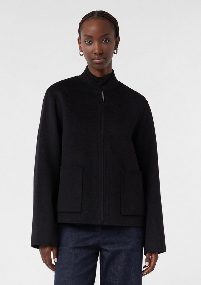 comma Kurzjacke Bomberjacke aus Doubleface-Wolle von comma