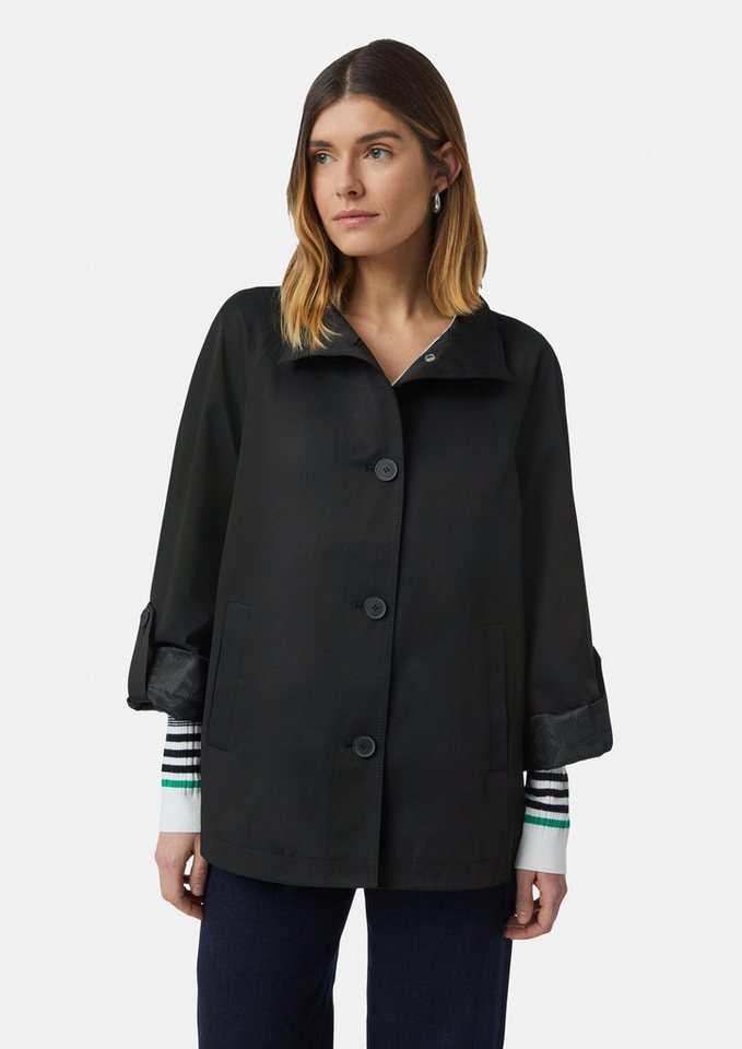 Comma Kurzjacke Jacke in A-Shape mit Ärmel-Aufschlag von Comma