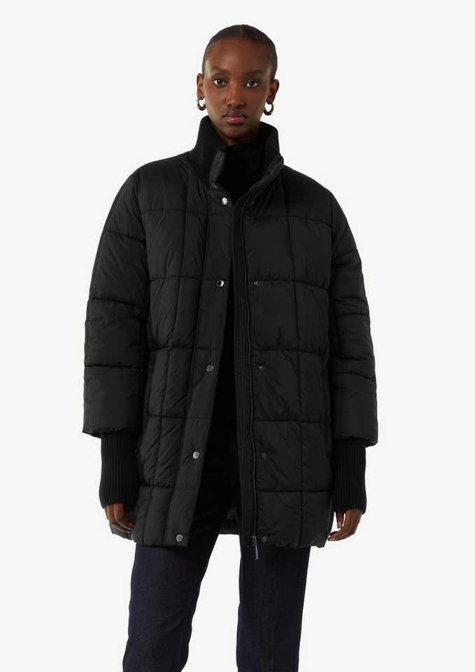 comma Kurzjacke Oversized Steppjacke mit Ripp-Details Rippblende von comma