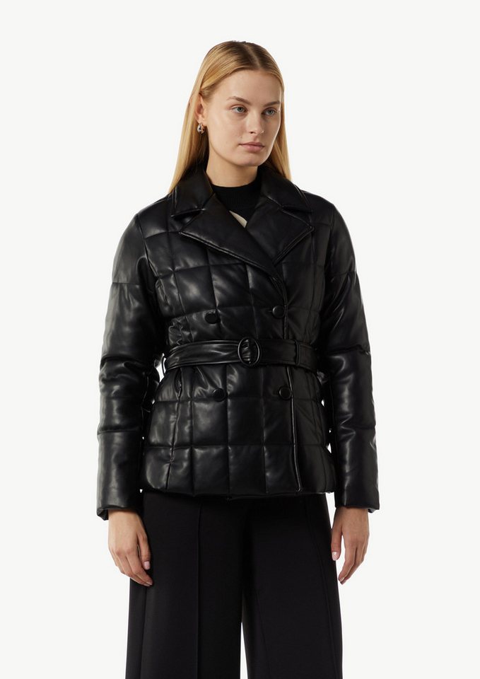 comma Kurzjacke Steppjacke aus Lederimitat von comma