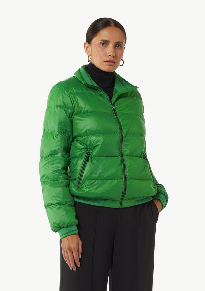 Comma Kurzjacke Pufferjacke mit Stehkragen und Rippbündchen Rippbündchen von Comma