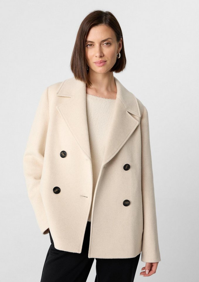 comma Kurzjacke Kaban-Jacke mit Leistentaschen und Reverskragen von comma