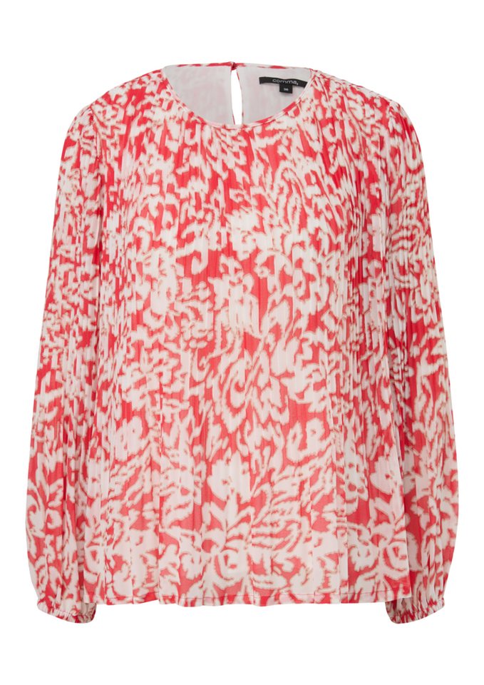 Comma Langarmbluse Bluse aus Chiffon Comma Langarmbluse Bluse aus Chiffon von Comma