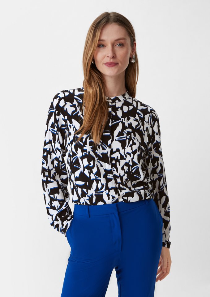 Comma Langarmbluse Bluse mit All-over-Print von Comma