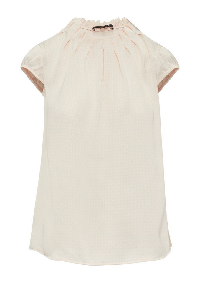 Comma Langarmbluse Satinbluse mit Raffung - Regular Fit von Comma