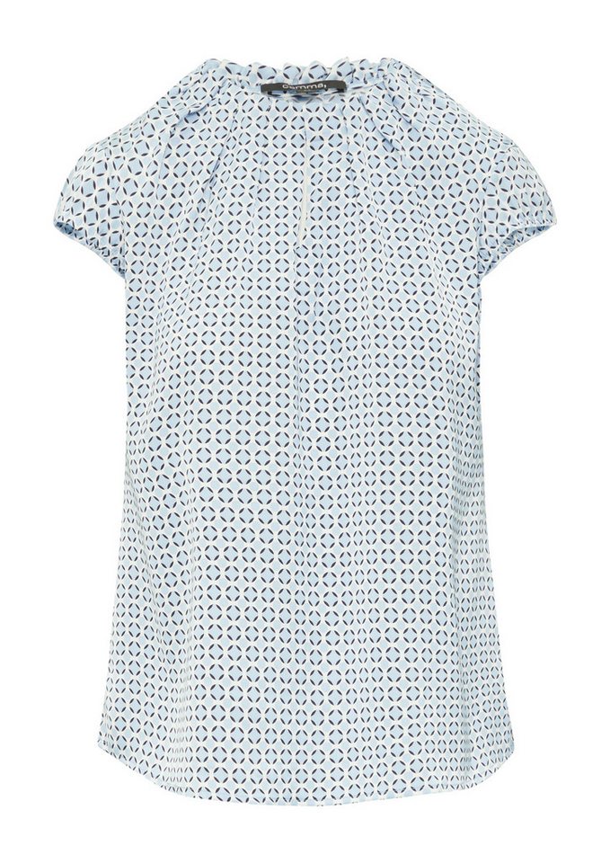 Comma Langarmbluse Satinbluse mit Raffung - Regular Fit von Comma