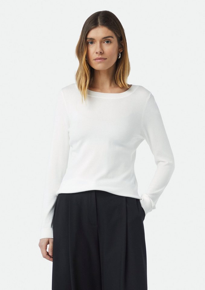 Comma Langarmshirt Feinstrickpullover mit dekorativen Bündchen Schmuck-Detail Comma Langarmshirt Feinstrickpullover mit dekorativen Bündchen Schmuck-Detail von Comma