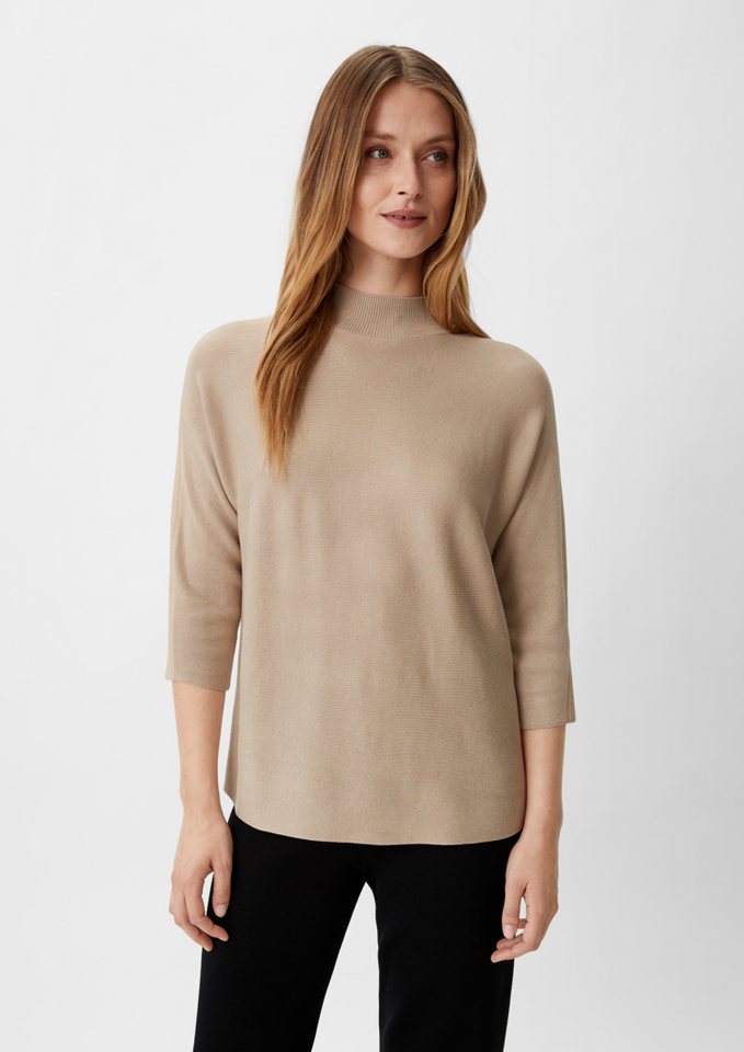 Comma Langarmshirt Strickpullover mit Inserts Insert von Comma