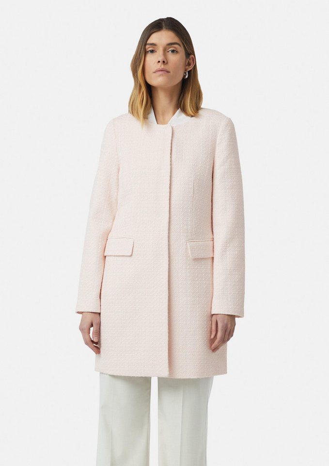 Comma Langmantel Taillierter Blazermantel aus strukturiertem Tweed von Comma