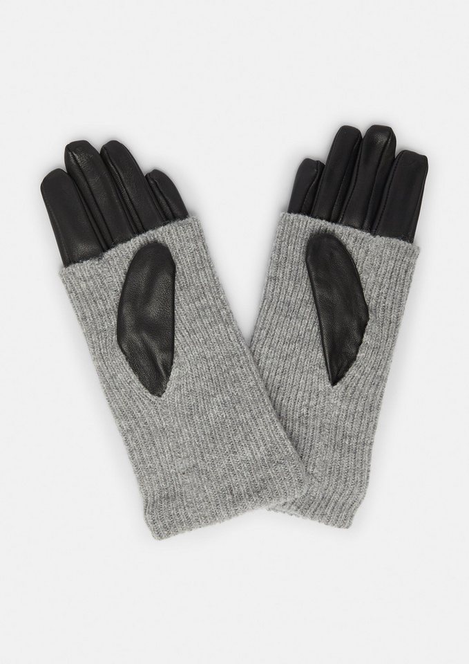 comma Lederhandschuhe Lederhandschuhe mit Strickstulpe von comma