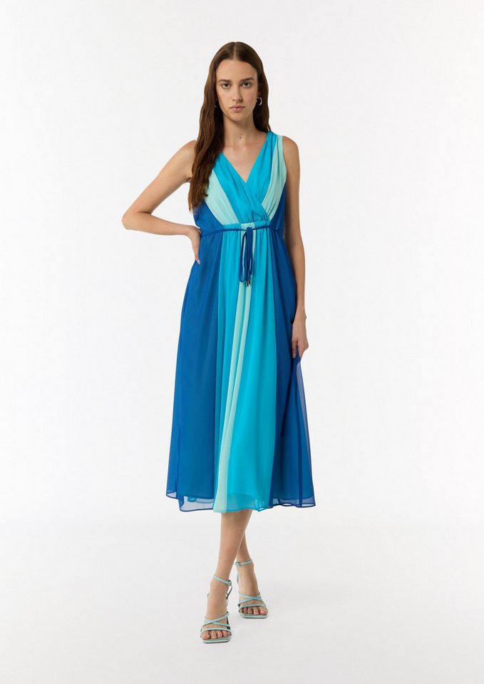 Comma Maxikleid Ärmelloses Bahnen-Kleid aus Chiffon mit elastischem Bund Comma Maxikleid Ärmelloses Bahnen-Kleid aus Chiffon mit elastischem Bund von Comma