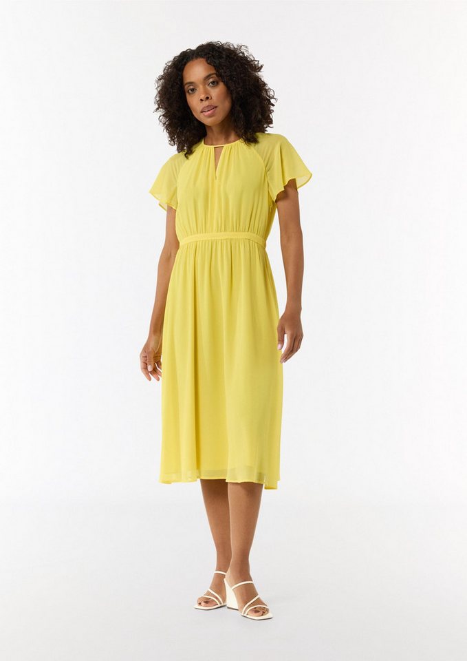 comma Midikleid Kleid Long-Shape-Kleid aus Chiffon mit Raffung (1-tlg) comma Midikleid Kleid Long-Shape-Kleid aus Chiffon mit Raffung (1-tlg) von comma