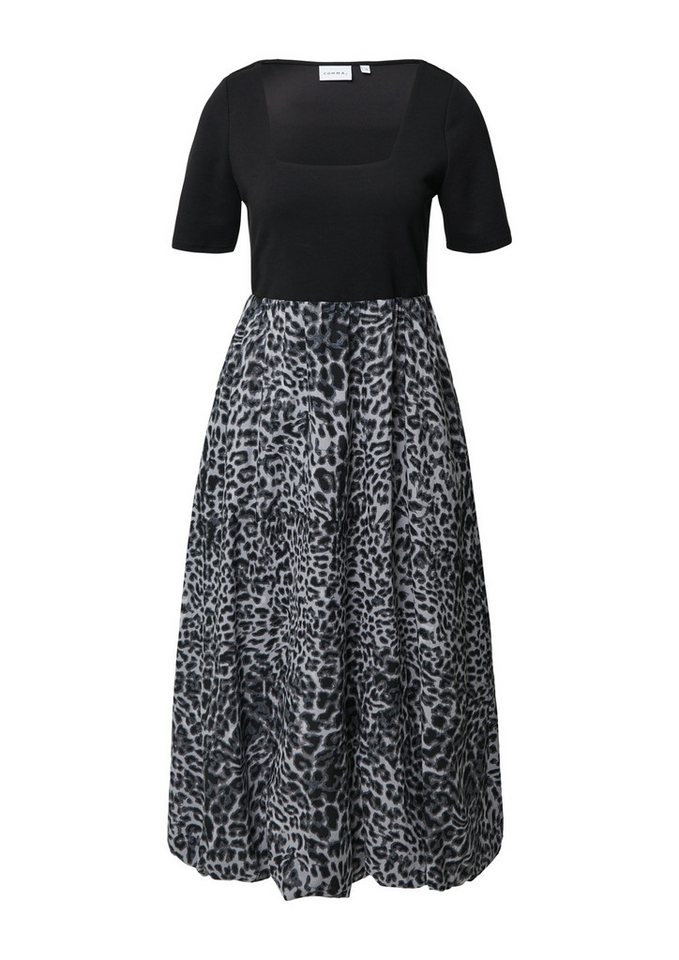 comma Maxikleid Kleid mit Leoprint - Regular Fit von comma