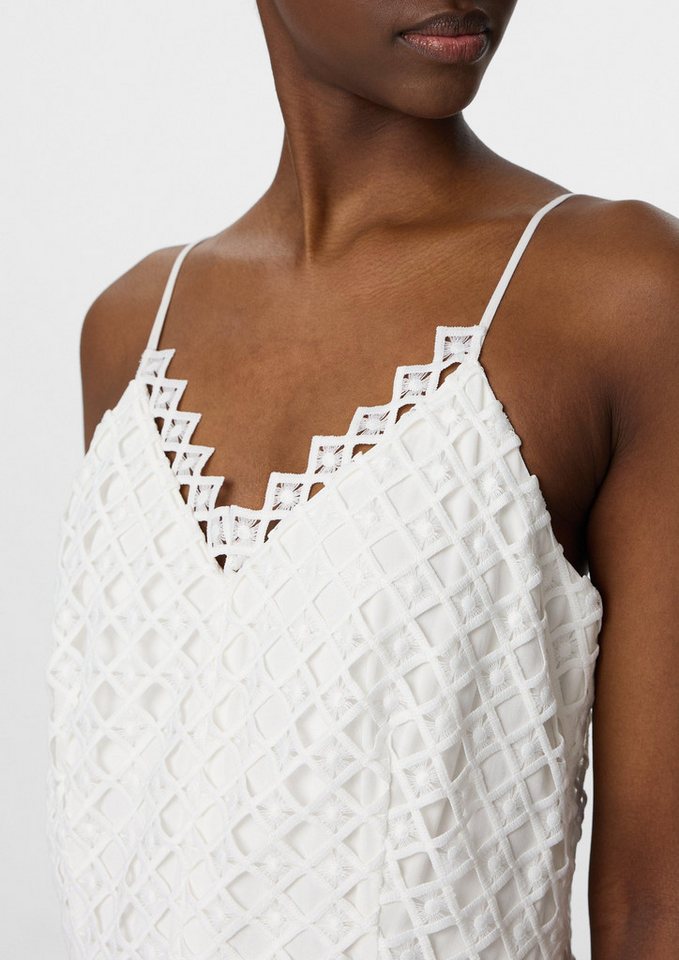 Comma Maxikleid Midi-Kleid aus Spitze mit blickdichtem Futter von Comma