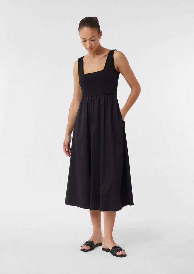 Comma Maxikleid Midikleid mit Popeline-Rock und Karree-Ausschnitt Comma Maxikleid Midikleid mit Popeline-Rock und Karree-Ausschnitt von Comma