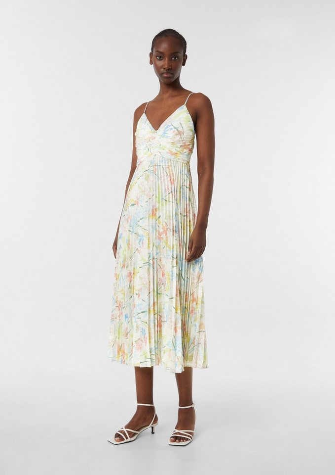 comma Midikleid Kleid Florales Midikleid mit Rückenausschnitt von comma