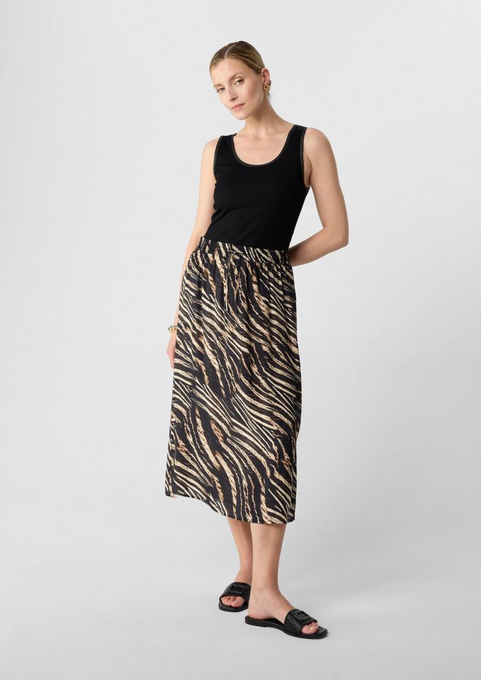 comma Maxirock Rock Abstrakt gemusterter Rock in Midilänge von comma