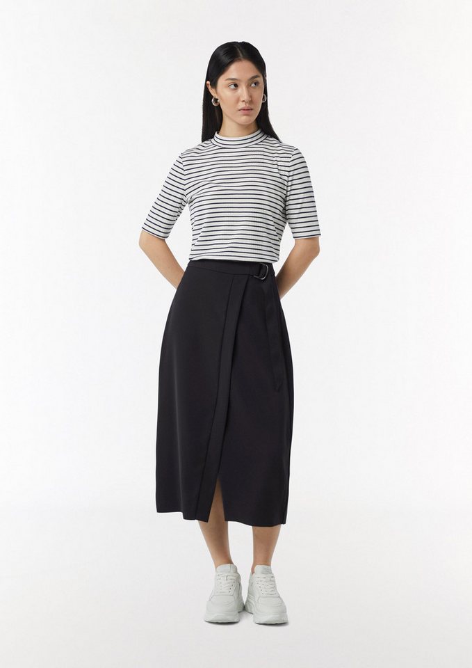 comma Midirock Rock Fließender Midi-Rock in Wickeloptik von comma