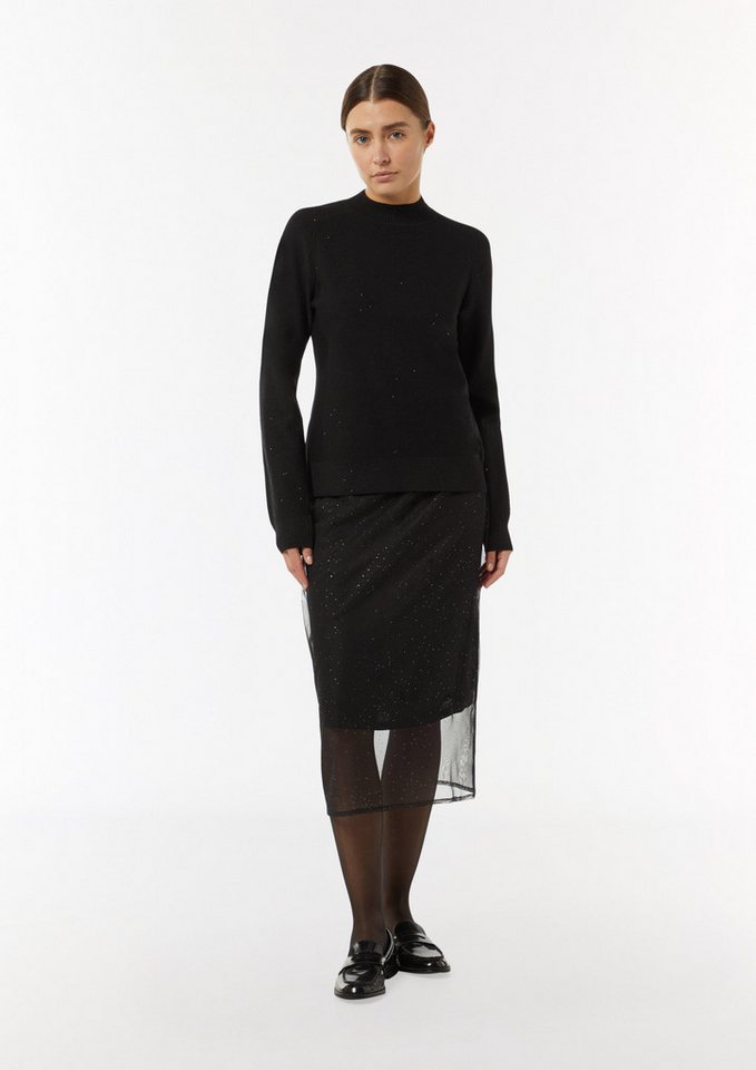 Comma Maxirock Mesh-Rock mit Metallic-Effekt und kurzem Futter von Comma