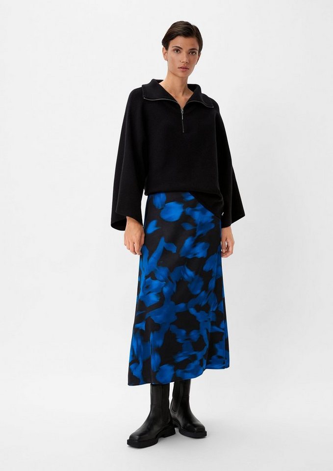 comma Maxirock Satinrock mit All-over-Print von comma