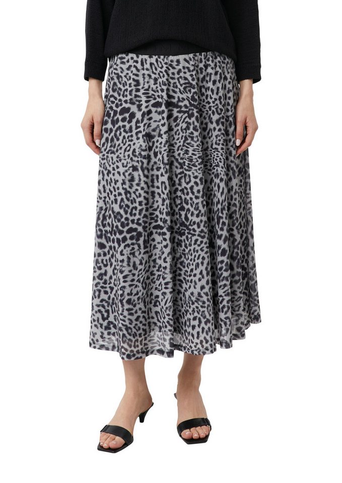 comma Midirock mit All-Over Print von comma