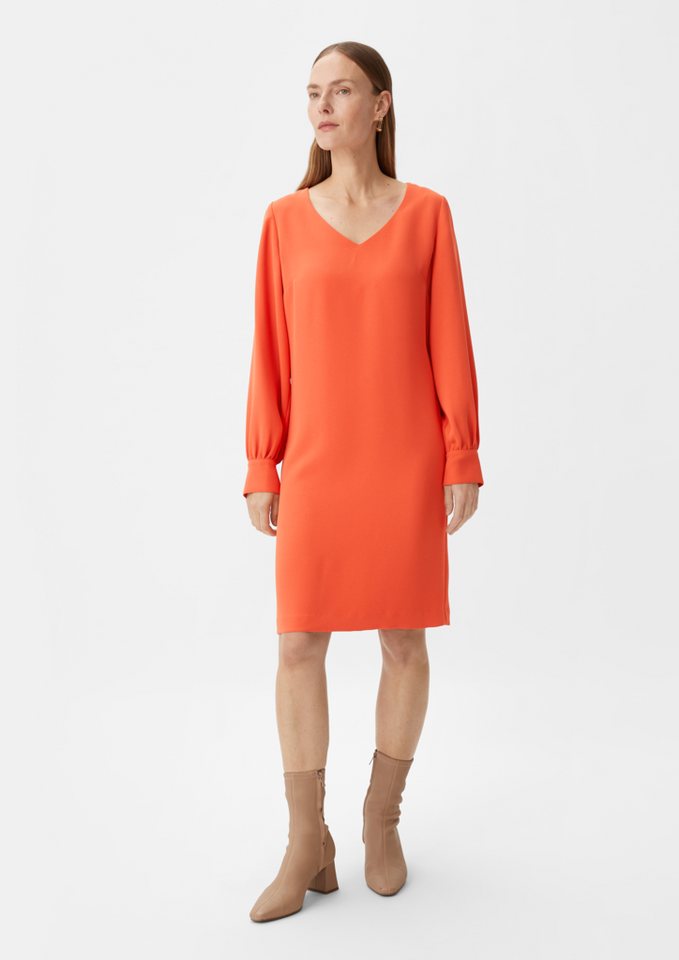 comma Minikleid Kleid aus Crêpe Logo von comma