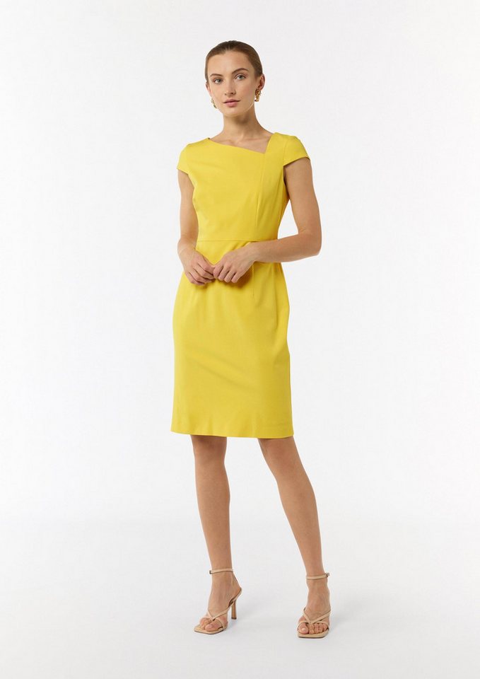 comma Minikleid Kleid Kleid mit asymmetrischem Ausschnitt (1-tlg) von comma