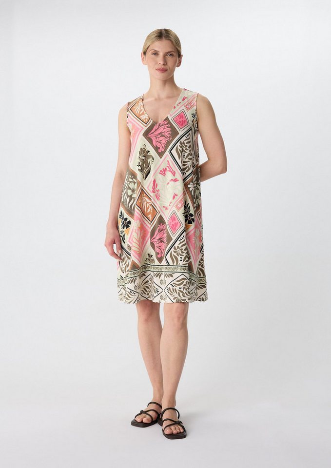 comma Minikleid Kleid Fließendes Jerseykleid mit All-over-Print von comma