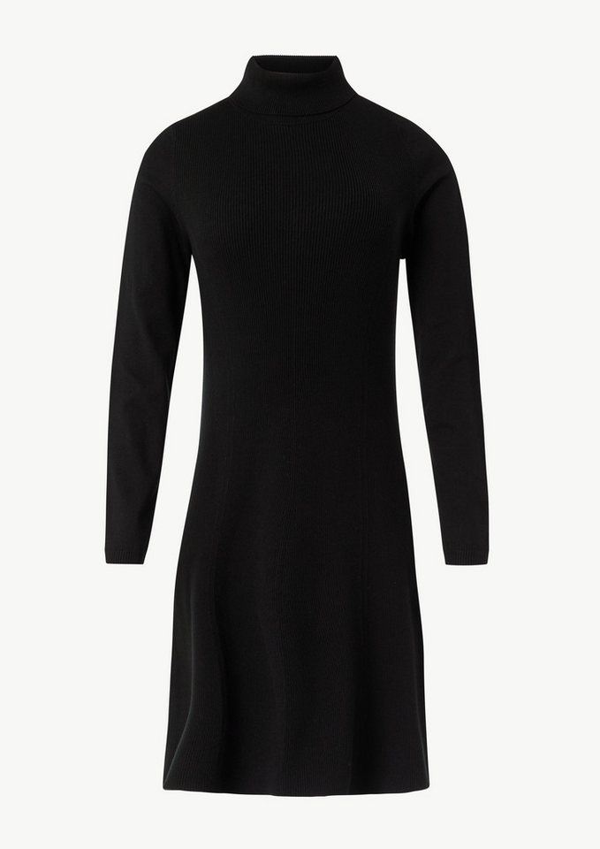 comma Minikleid Kurzes Rippstrickkleid mit Turtleneck von comma