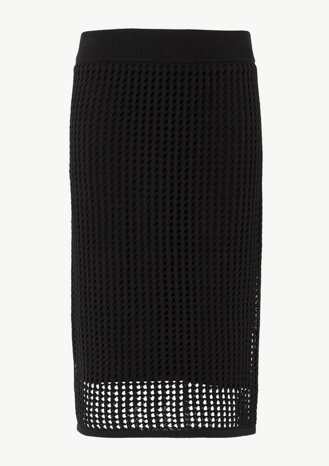 Comma Minirock Midirock aus Ajourstrick im Slim Fit von Comma