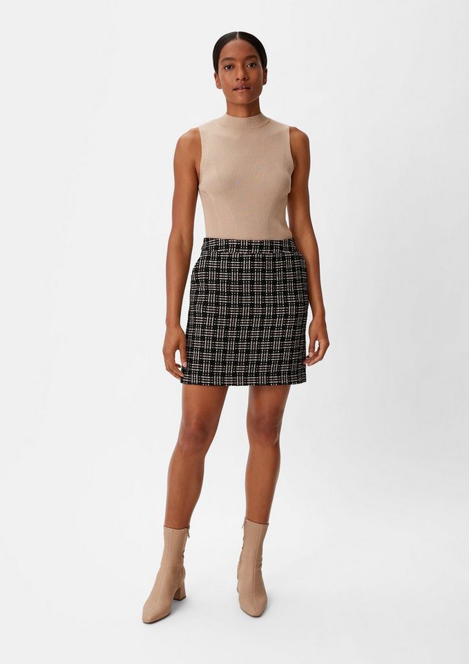 Comma Minirock Rock aus Multicolor-Tweed von Comma