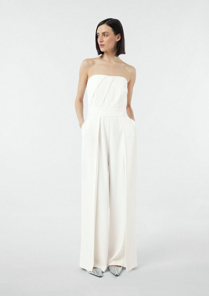 comma Jumpsuit Overall Eleganter Jumpsuit mit Corsagen-Top (1-tlg) von comma