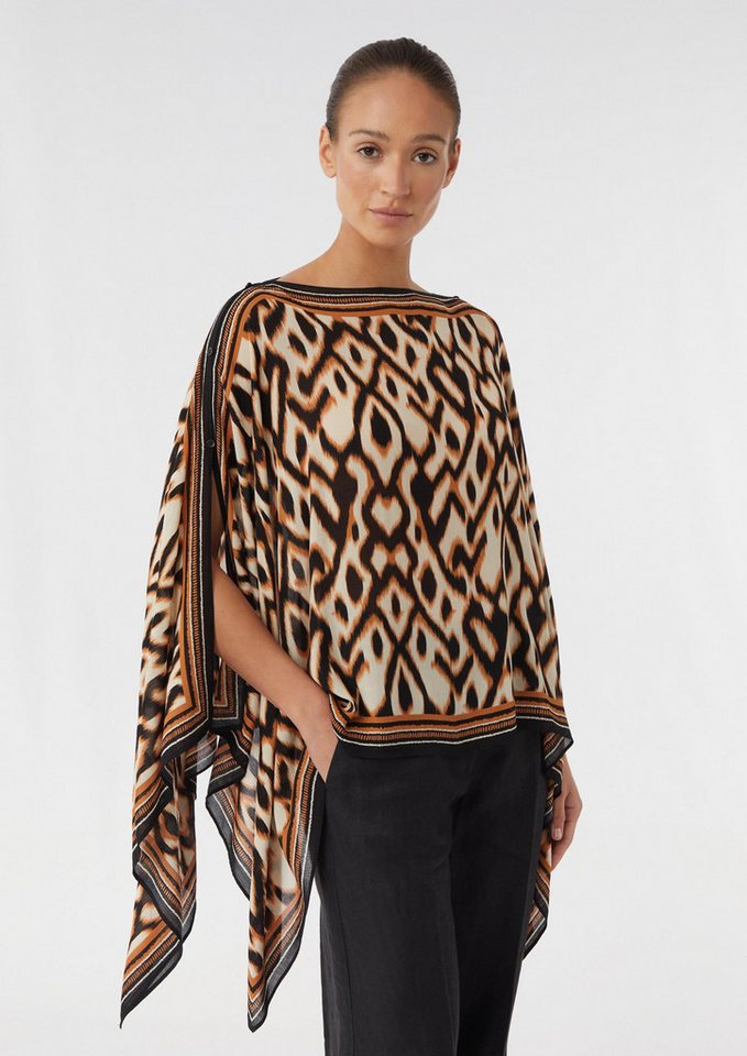 comma Poncho Indoor-Poncho Chiffon-Poncho mit All-over-Print (1-St) von comma