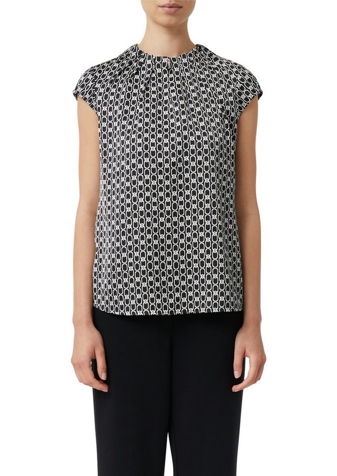 comma Satinbluse mit All-Over Print comma Satinbluse mit All-Over Print von comma