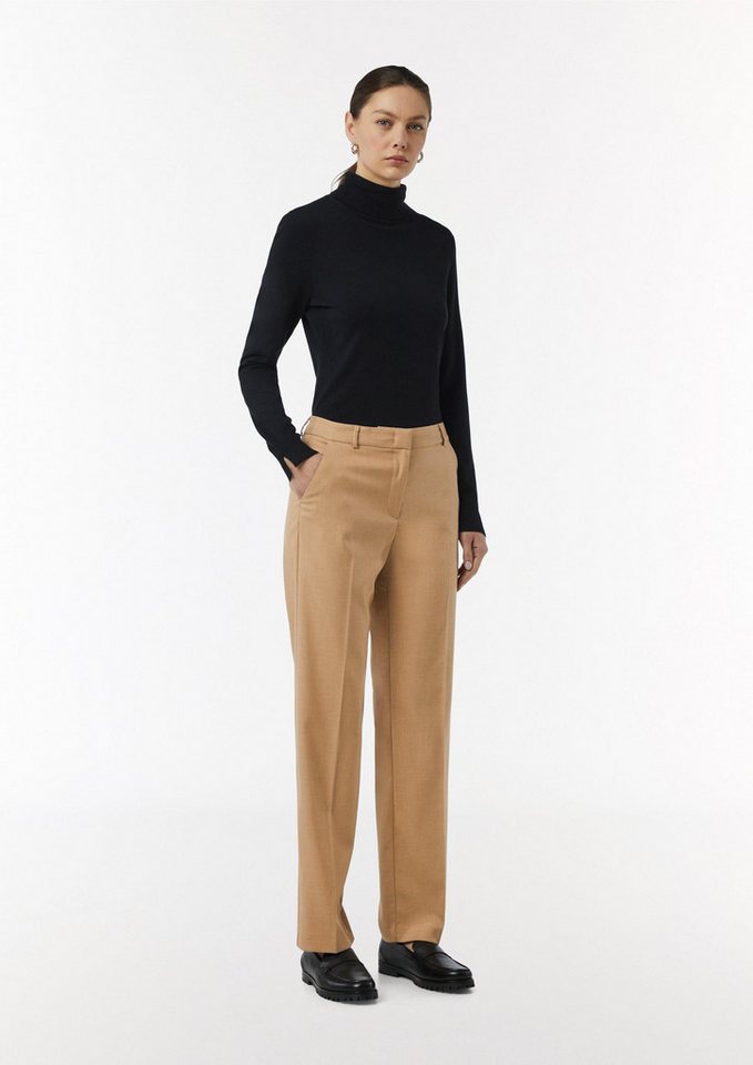 comma Stoffhose Business-Hose mit Straight Leg und Twillstruktur von comma