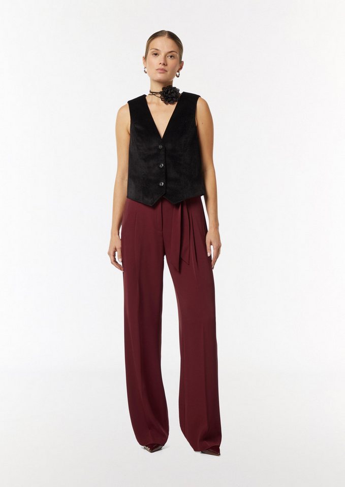 Comma Stoffhose Wide-Leg-Hose mit Bindegürtel Comma Stoffhose Wide-Leg-Hose mit Bindegürtel von Comma